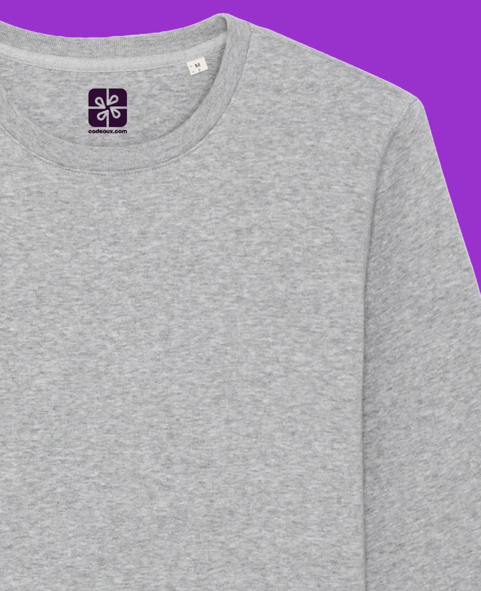 Sweatshirt homme Papa de prénoms personnalisés (effet velours) - Cadeaux Papa, Cadeaux Maman