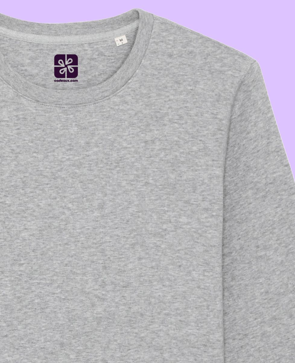 Sweatshirt homme Texte et image brodé personnalisé - Sport, Cadeaux Papa, Cadeaux Maman, Football, EVG, Cadeaux Couple, EVJF