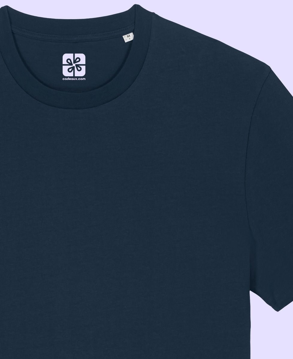 Tee shirt homme Coeur et texte brodé - Cadeaux Couple