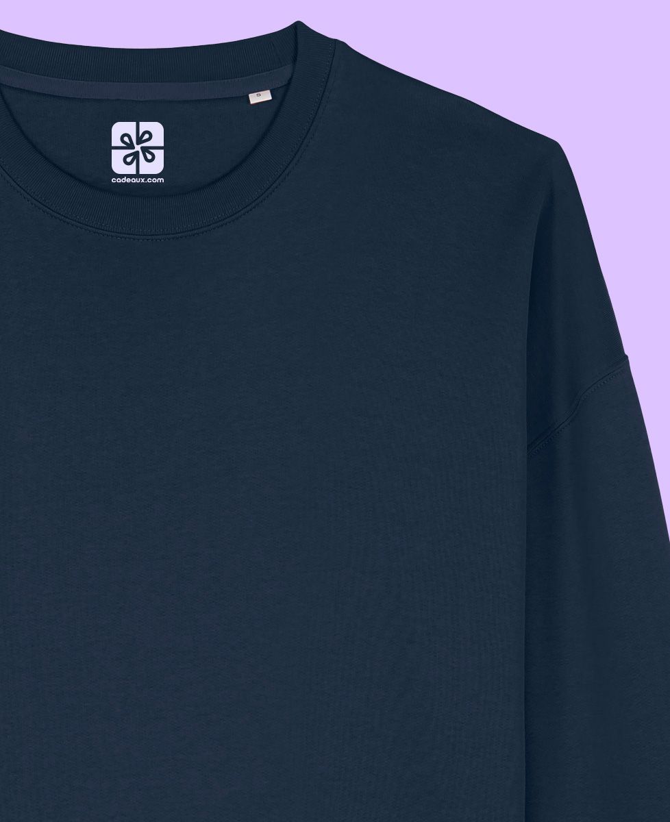 Sweatshirt femme Message brodé script personnalisé - Cadeaux Papa, Cadeaux Maman, Cadeaux Couple
