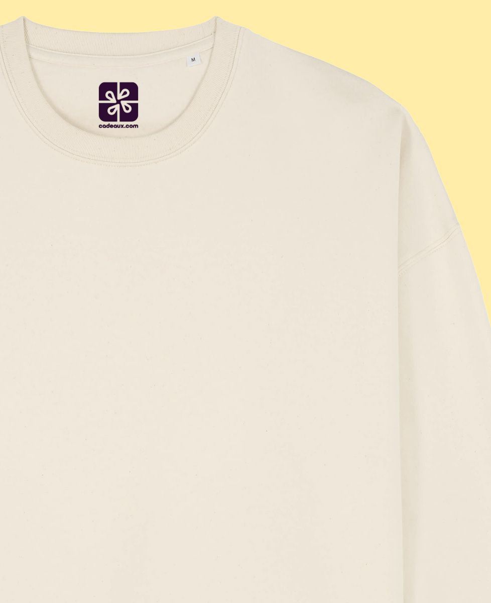 Sweatshirt femme Prénoms couple avec cœur brodé - Cadeaux Couple, Mariage, Cadeaux Couple Femme, Cadeaux Couple Homme