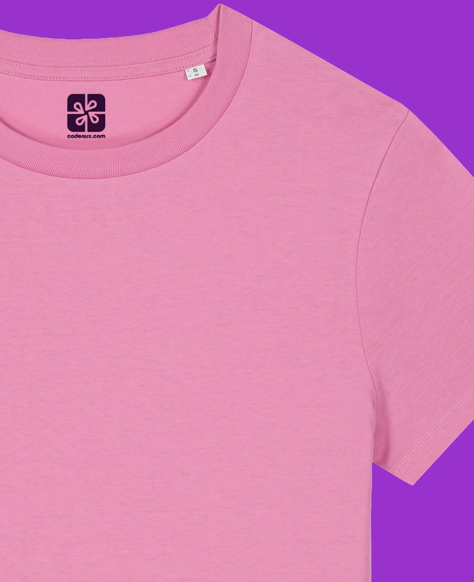 Tee shirt femme Prénoms ou années personnalisés avec coeur - Cadeaux Couple, Cadeaux Couple Femme, Cadeaux Couple Homme