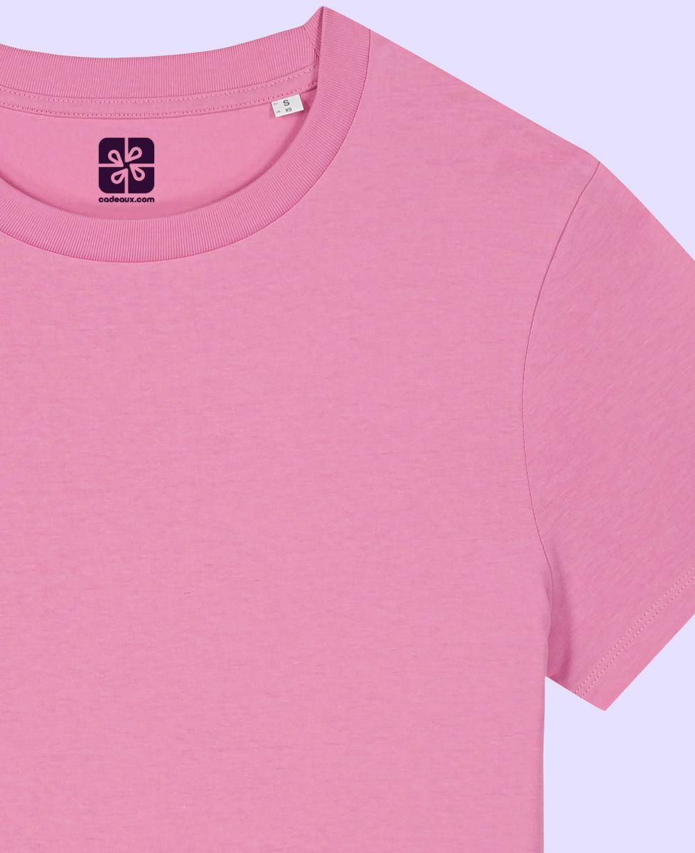Tee shirt femme Prénoms couple avec cœur brodé - Cadeaux Couple, Mariage, Cadeaux Couple Femme, Cadeaux Couple Homme