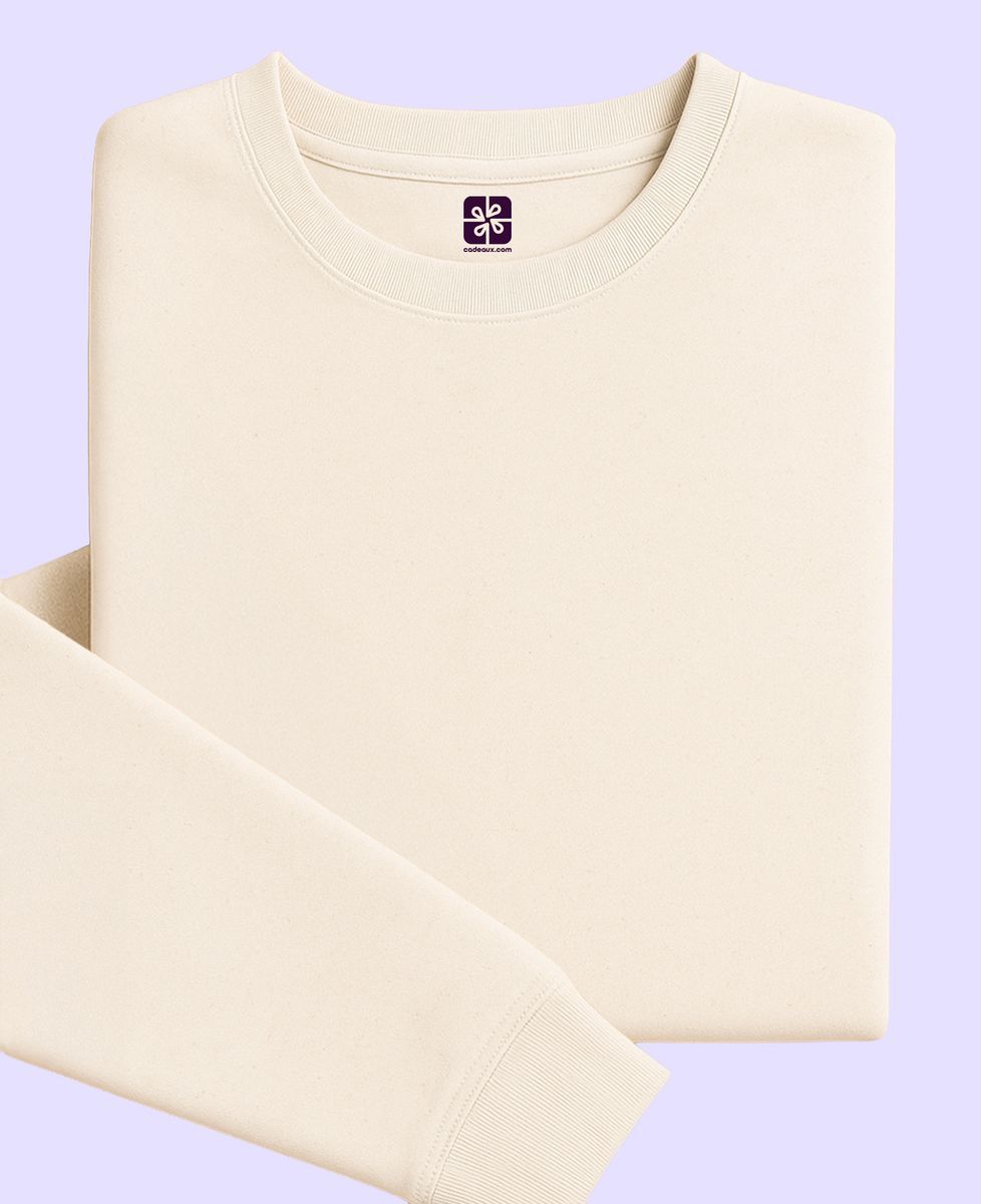 Sweatshirt femme Initiale brodée sur la manche - Cadeaux Couple