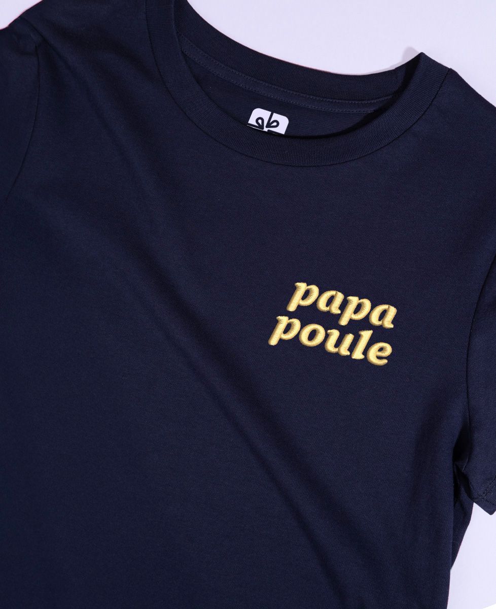 Tee shirt homme Papa poule brodé - Cadeaux Papa, Cadeaux Maman