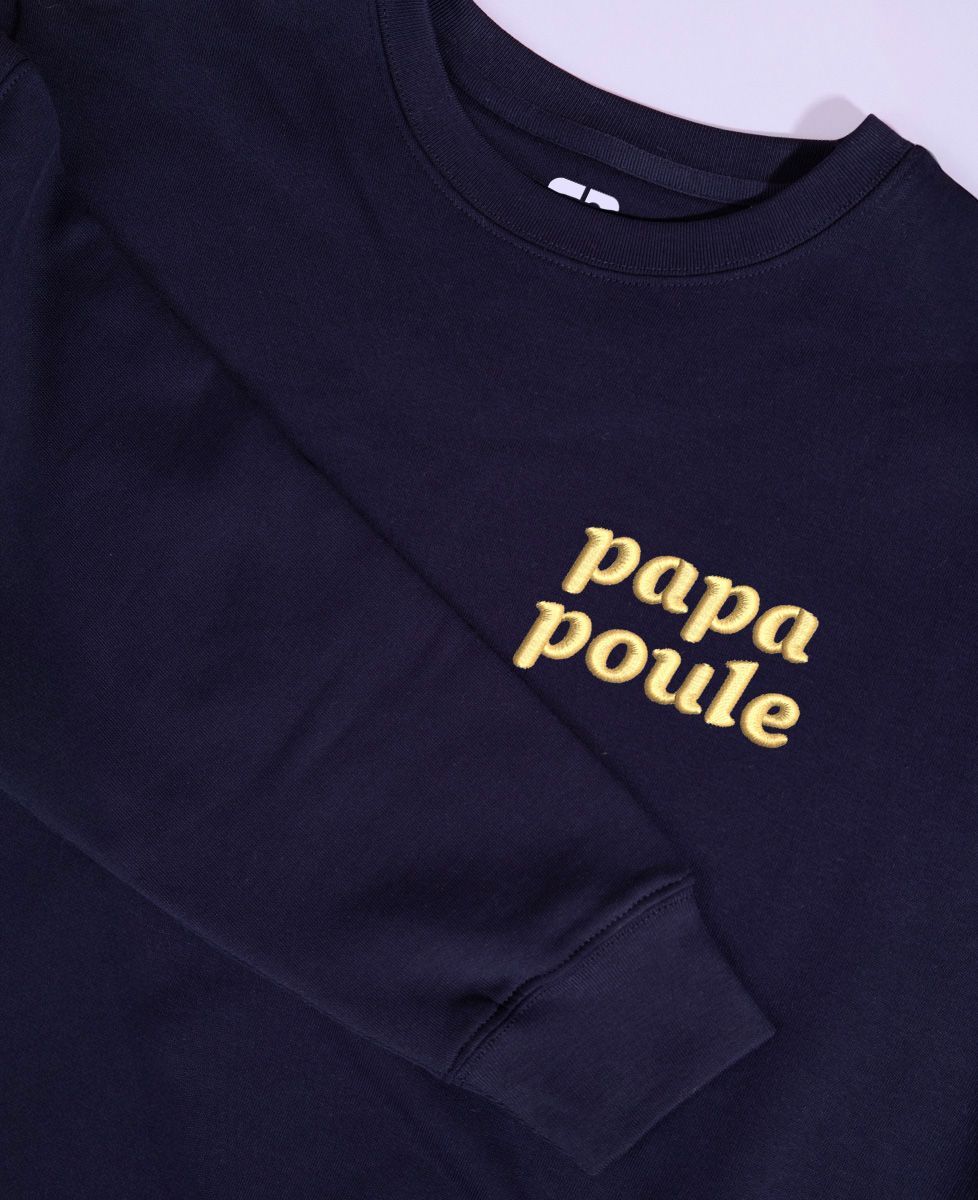 Sweatshirt homme Papa poule brodé - Cadeaux Papa, Cadeaux Maman